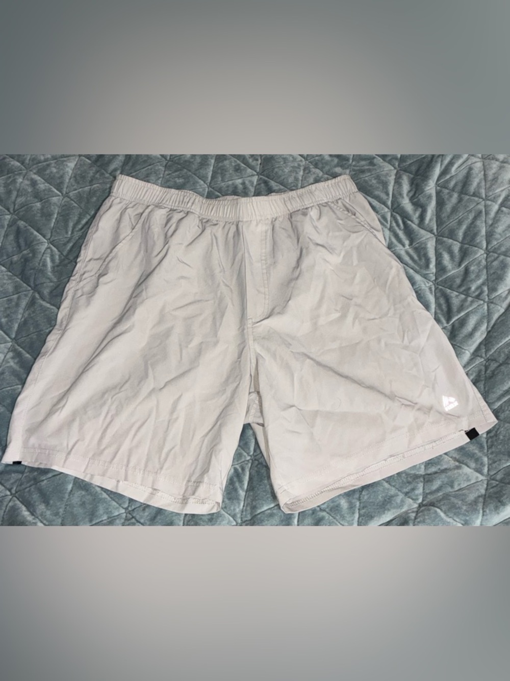 RBX Light Gray Performance Shorts with Reflective Logo Large